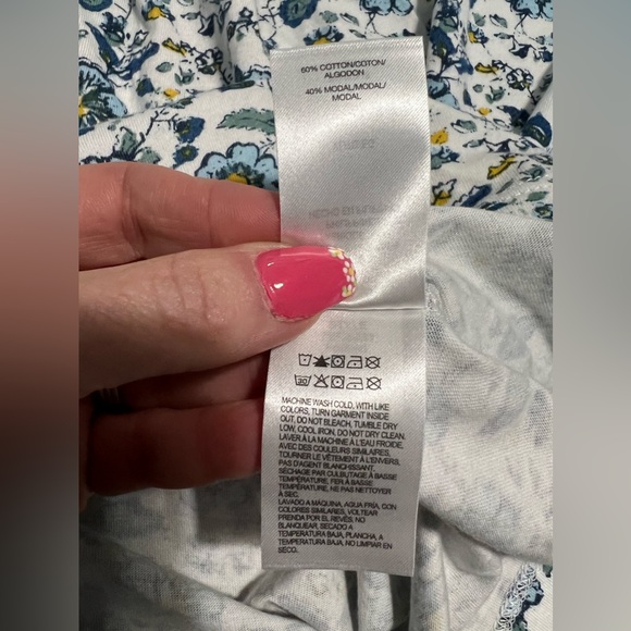 New Lucky Brand XL  Floral long sleeves Blouse - Blue and Yellow - Picture 7 of 7